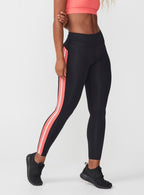 sportlegging Shape Stripe dames zwart maat XS