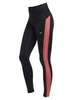 sportlegging Shape Stripe dames zwart maat S
