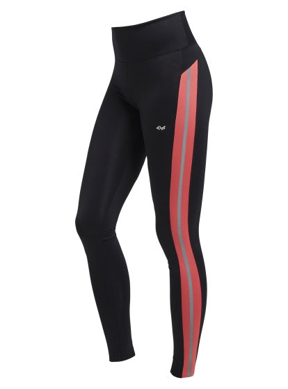 sportlegging Shape Stripe dames zwart maat XS