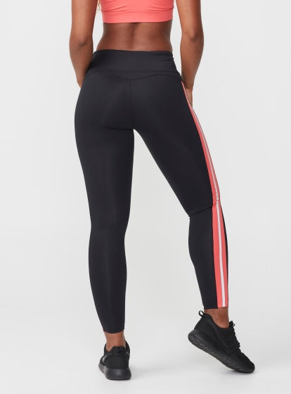 sportlegging Shape Stripe dames zwart maat XS
