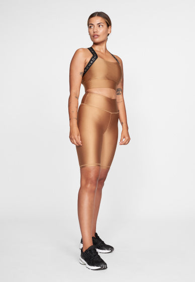 sportlegging Shiny dames polyamide goud maat M