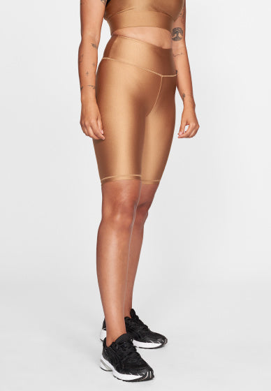 Röhnisch Sportlegging Shiny dames polyamide goud maat L