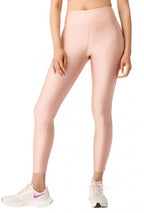 sportlegging Shiny dames polyamide zachtroze maat M