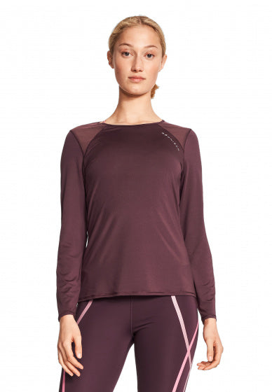 sportshirt Asta dames polyester/elastaan paars mt L