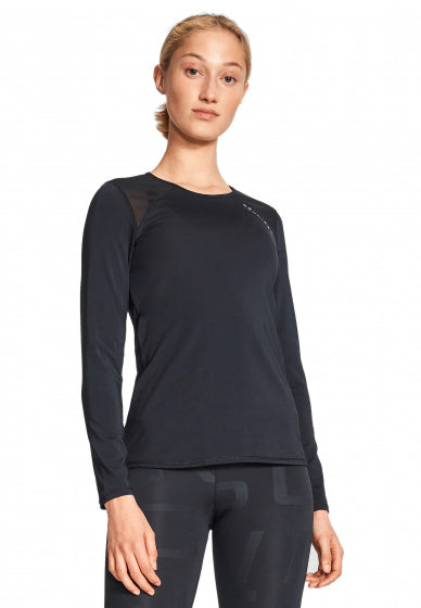 Röhnisch Sportshirt Asta dames polyester/elastaan zwart mt XS