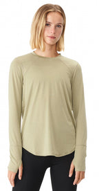 sportshirt Clara dames polyester/elastaan beige mt S