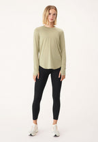 sportshirt Clara dames polyester/elastaan beige mt S