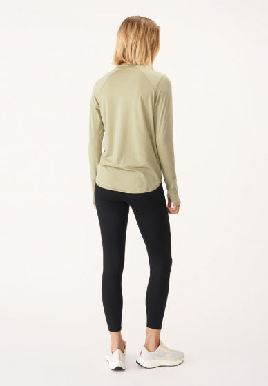 sportshirt Clara dames polyester/elastaan beige mt XS