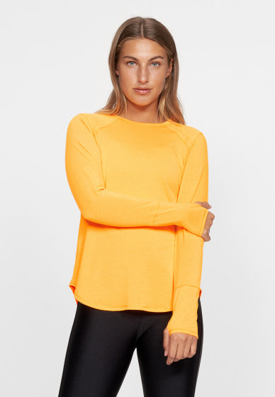 sportshirt Clara dames polyester neon oranje maat L