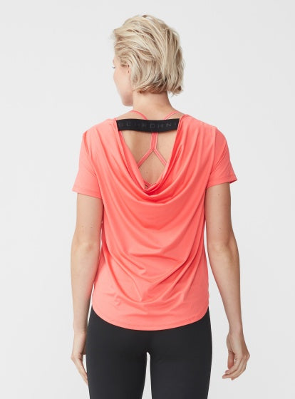 sportshirt deep back dames oranje maat S
