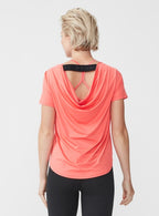 sportshirt deep back dames oranje maat S