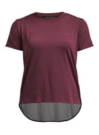 Röhnisch Sportshirt Mesh Back Tee dames bordeaux maat S