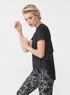 sportshirt Mesh Back Tee dames zwart maat XS