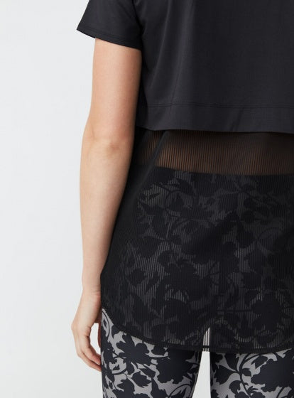 sportshirt Mesh Back Tee dames zwart maat XS