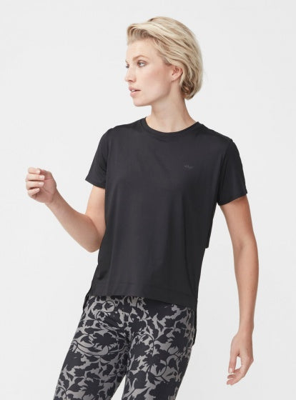 sportshirt Mesh Back Tee dames zwart maat XS