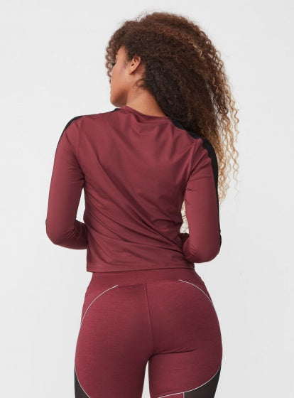 Röhnisch Sportshirt Mesh Block Longsleeve dames bordeaux maat L