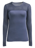 sportshirt Miko lange mouwen dames lichtblauw maat XS