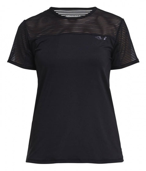 sportshirt Miko Tee dames zwart maat XS