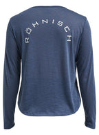 sportshirt Sheer lange mouwen dames blauw maat XXXL