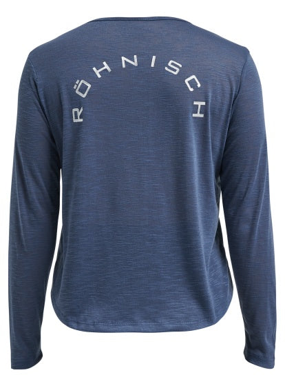 sportshirt Sheer lange mouwen dames blauw maat XXXL