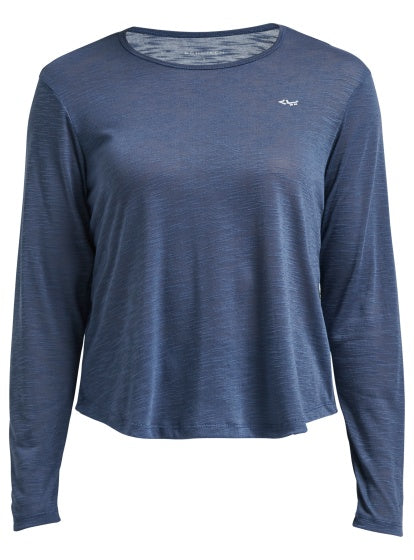 sportshirt Sheer lange mouwen dames blauw maat XXXL
