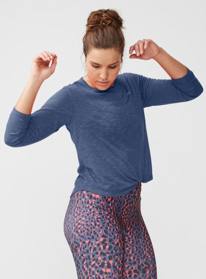 Röhnisch Sportshirt Sheer lange mouwen dames blauw maat XS