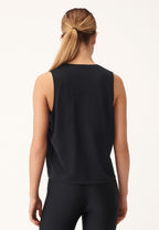 sporttop Clara Cropped dames polyester zwart maat S