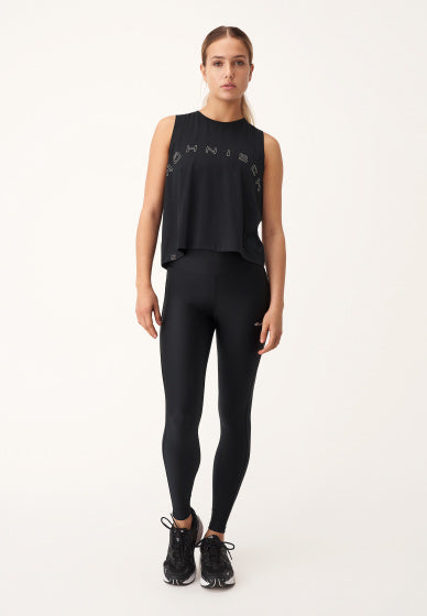 sporttop Clara Cropped dames polyester zwart maat XS