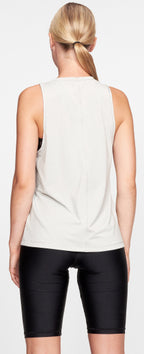 sporttop Clara dames polyester lichtgrijs maat S