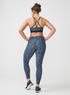 Röhnisch Sporttop Flattering gevlekt dames blauw/zwart maat L