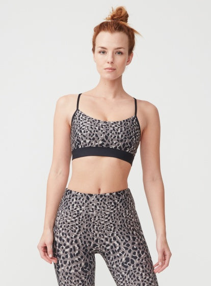 sporttop Flattering gevlekt dames grijs/zwart maat L