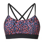 sporttop Flattering gevlekt dames oranje/blauw/zwart mt XS