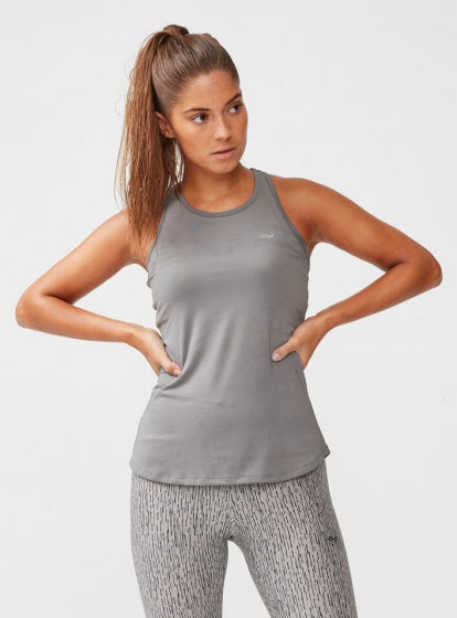 sporttop Solid dames grijs maat L