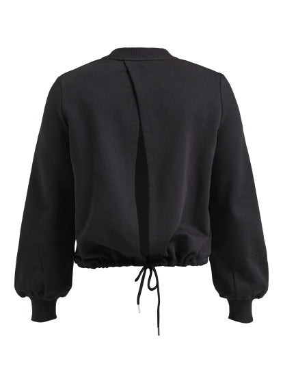 sweater Comfy Open Back dames zwart maat L