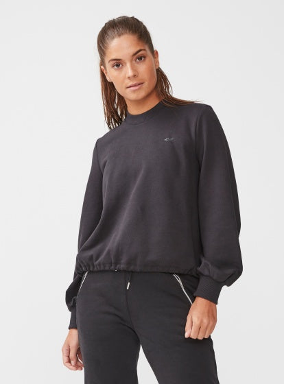 sweater Comfy Open Back dames zwart maat L
