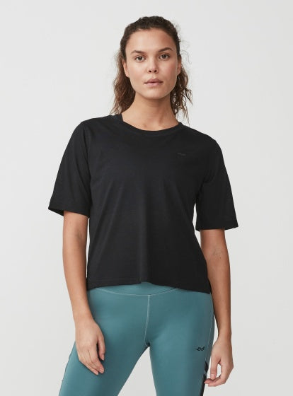 T-Shirt Sheer zwart dames maat XS