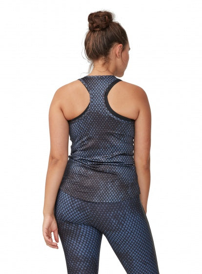 tanktop Etchy Steel blauw/zwart dames maat XS