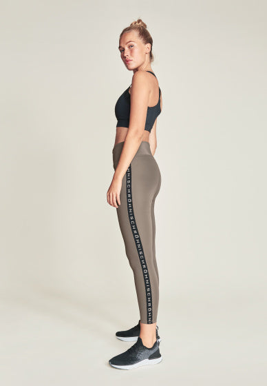 trainingsbroek Kay high waist polyseter grijs mt XS