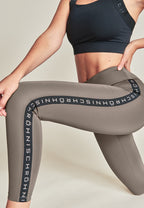 trainingsbroek Kay high waist polyseter grijs mt XS