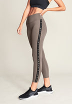 trainingsbroek Kay high waist polyseter grijs mt XS