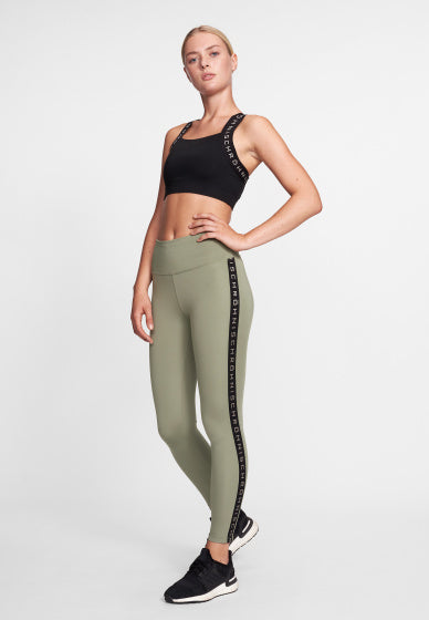 trainingsbroek Kay high waist polyseter groen mt 3XL