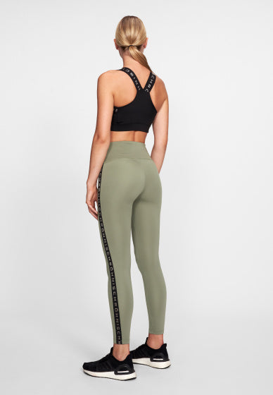 trainingsbroek Kay high waist polyseter groen mt XS