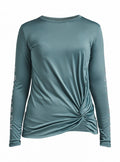 trainingshirt Knot dames polyester/elastaan groen maat 3XL