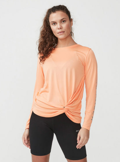 trainingshirt Knot dames polyester/elastaan roze maat XL