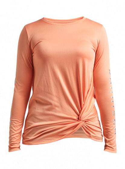 Röhnisch Trainingshirt Knot dames polyester/elastaan roze maat 3XL