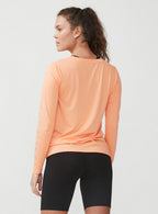 Röhnisch Trainingshirt Knot dames polyester/elastaan roze maat 3XL
