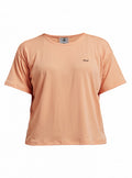trainingshirt Logo dames polyester/elastaan roze maat S
