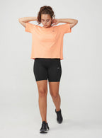 Röhnisch Trainingshirt Logo dames polyester/elastaan roze maat XS