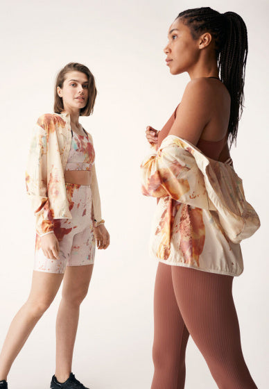 windjack dames polyester beige/wit/roze maat L