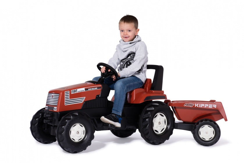 traptractor RollyFarmtrac Fiat Centenario rood